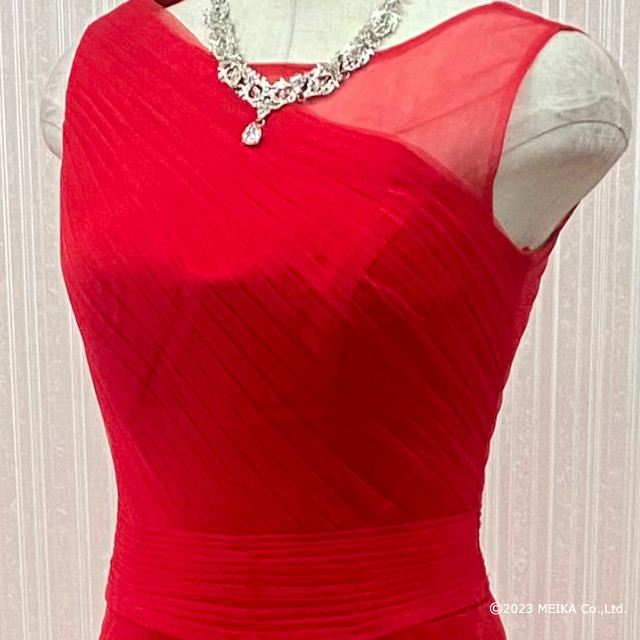  цветное платье красный красный 9 номер M размер прозрачный платье безрукавка исполнение . платье презентация караоке slender line One-piece cd7321
