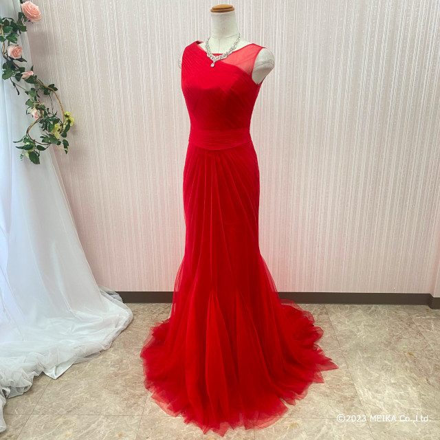  цветное платье красный красный 9 номер M размер прозрачный платье безрукавка исполнение . платье презентация караоке slender line One-piece cd7321