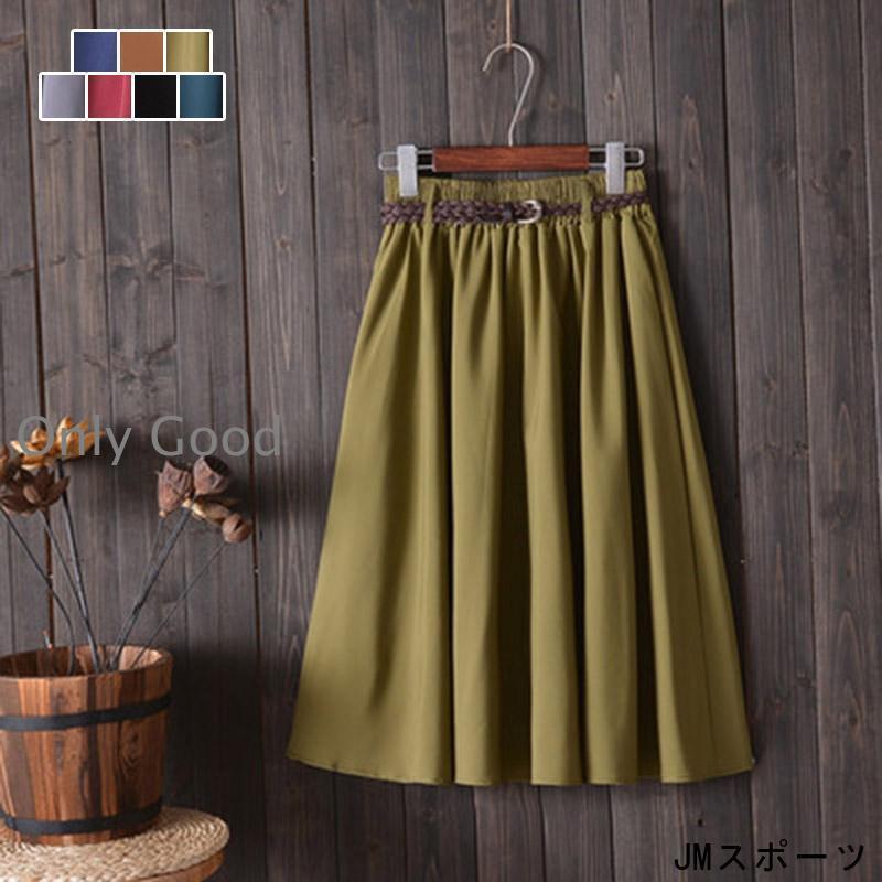  skirt knee height flair skirt lady's knees height A line mi leak height medium height spring summer natural put on .. autumn winter spring autumn spring summer 