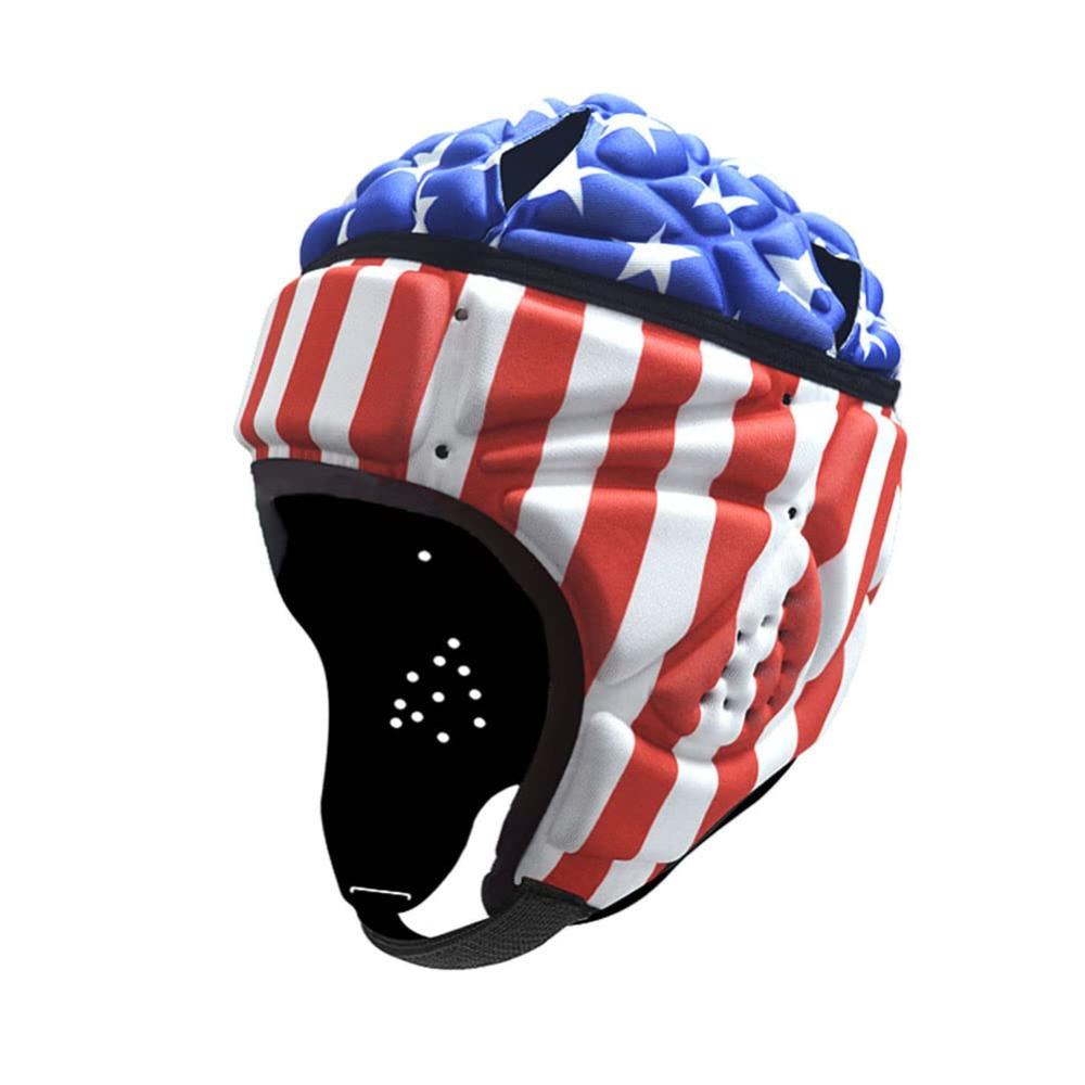 Adjustable Rugby Helmet Soft Padded Football Headgear British Anti-Collisio