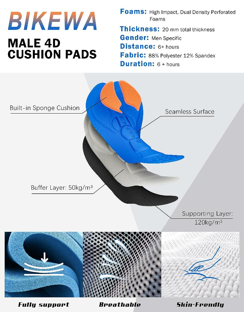 Men's Bike Shorts 4D Padded Cycling Biking Road Riding Mountain Bicycle Pad