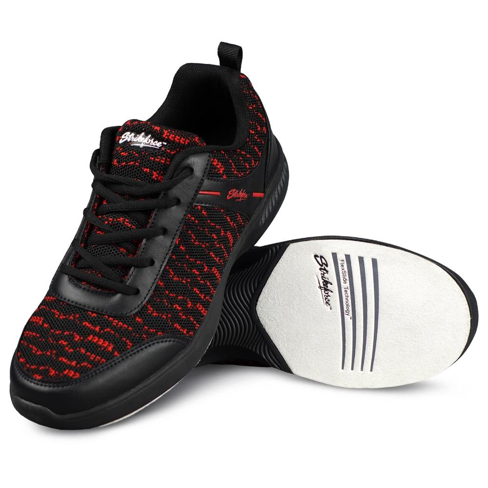 WYZE KR Strikeforce Flyer Mesh Men's Bowling Shoe (Black/Cardinal, us_Footw