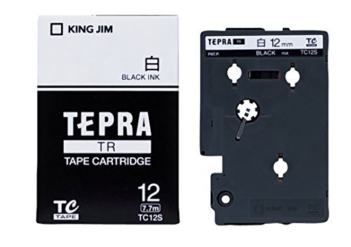 KING JIM テプラ TRテープカートリッジ TC12S 12mm （白・黒文字）×20個 テプラ TEPRA TR ラベルプリンター、ラベルライターの商品画像