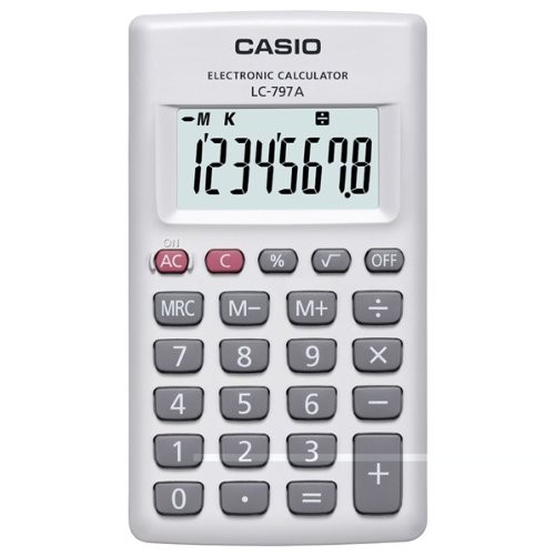 CASIO カシオ計算機 実務電卓 カードタイプ LC-797A-N ×10個 電卓の商品画像