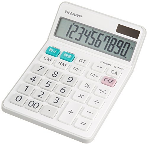 SHARP シャープ 10桁 ベーシック 実務電卓 ナイスサイズタイプ EL-N431-X ×50個 電卓の商品画像