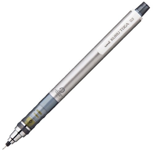 三菱鉛筆 クルトガ スタンダードモデル （シルバー） 0.3mm M34501P.26 ×1本 クルトガ シャープペンシル本体の商品画像