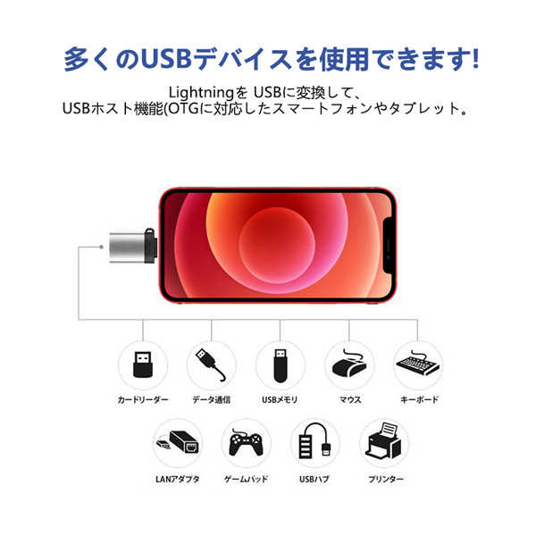 Lightning to USB iPhone ipad conversion adapter Lightning to USB equipment connection OTG USB memory connection data transfer OfficePDF file 