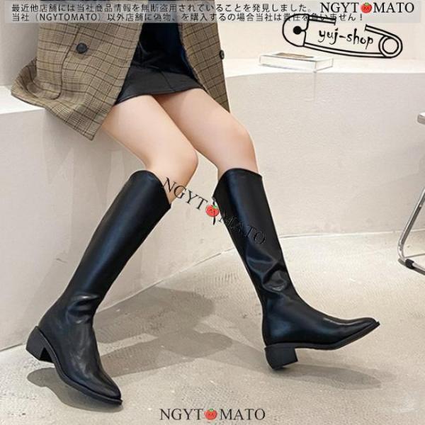  western boots lady's long boots futoshi . heel long height po Inte dotuPU beautiful legs boots new work stylish fastener attaching put on footwear ........