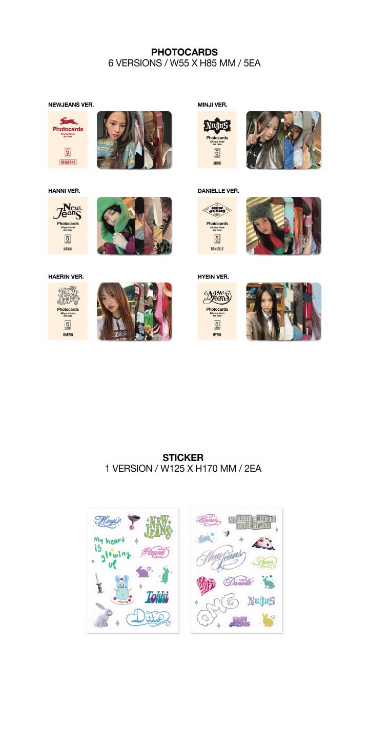 [2023/1/2 Korea sale ]NewJeans new jeans 1ST SINGLE[OMG]Message Card ver. 1 compilation single album Korea version Korea music chart ..ADOR free shipping 