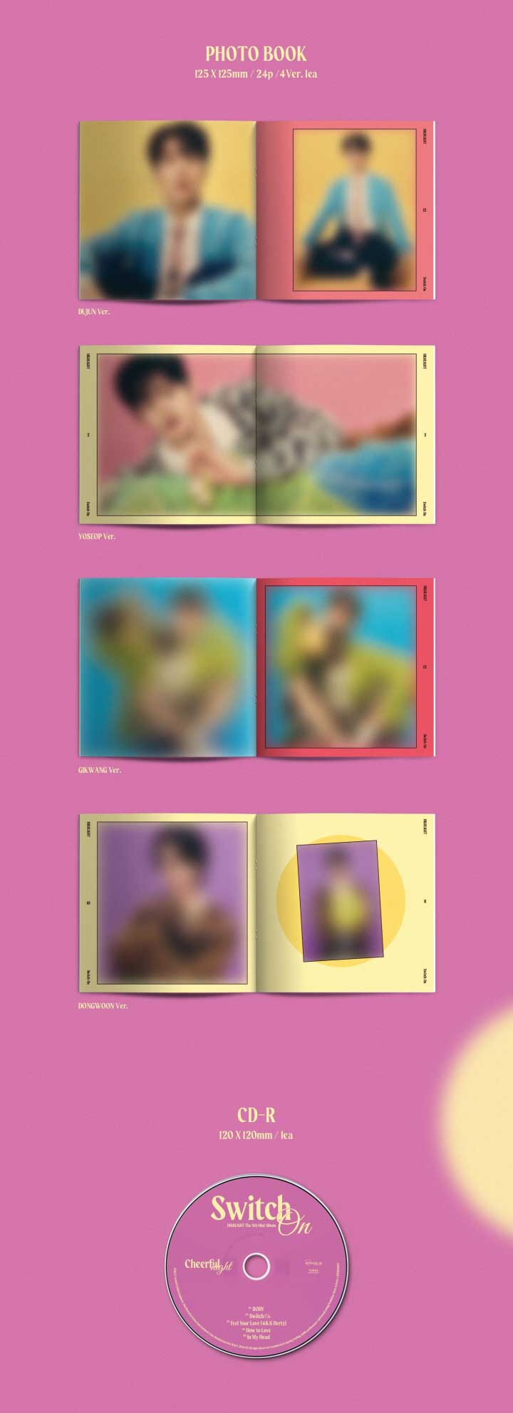 [3/12 Korea sale ]HIGHLIGHT high light 5TH MINI ALBUM Switch On Digipack Ver. 5 compilation Mini album Korea version Korea music chart .. free shipping Japan domestic sending 