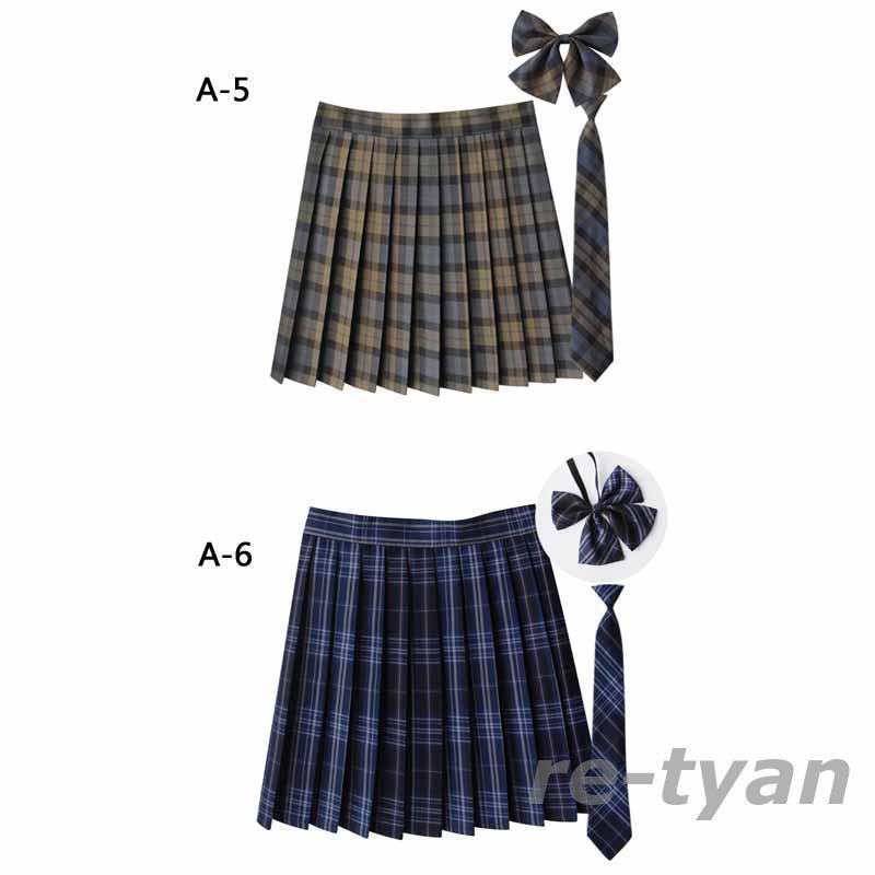  uniform student uniform skirt 3 point set butterfly ..+ necktie + skirt 35 type check pattern pleated skirt ( school * uniform ) woman height raw skirt lady's high school student 