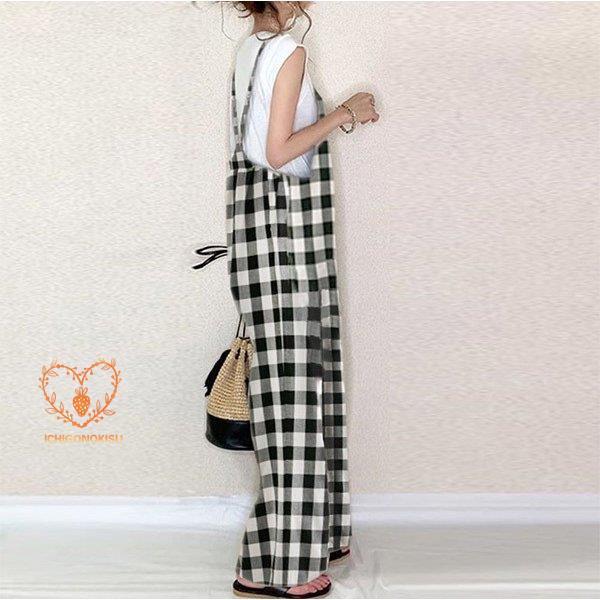  all-in-one check pretty overall overall casual silver chewing gum check lady's ()