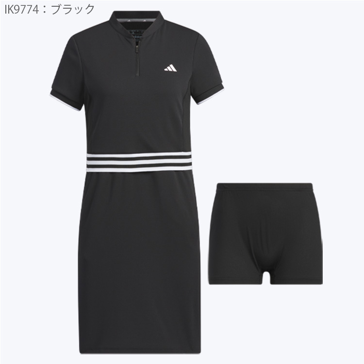  Adidas Golf One-piece lady's short sleeves quarter Zip mok neck aero reti Golf wear brand plain spring summer IKK45 adidas golf