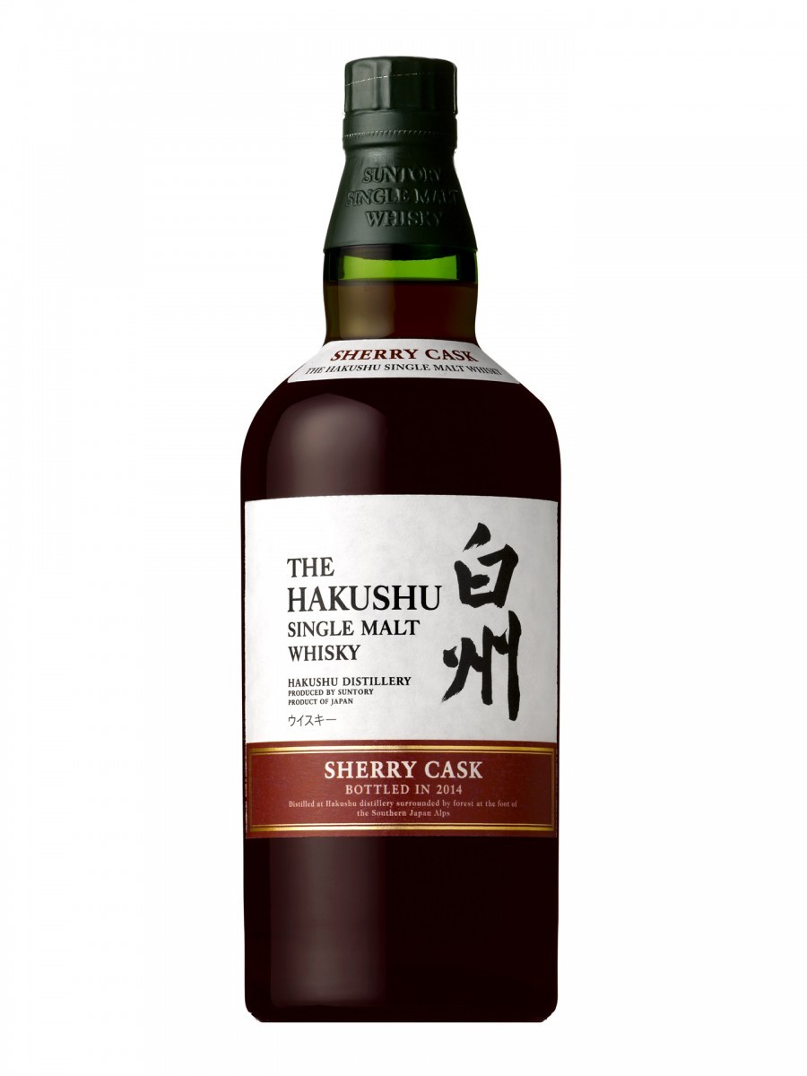 サントリー シングルモルト ウイスキー 白州2014 シェリー冊、箱付未開封