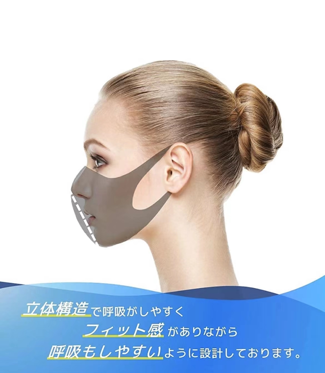 [3 pieces set ] mask for children for adult ... spring mask Kids cold sensation mask UV cut child cloth mask for summer 2023 ear cord adjustment is possible .. easy to do ear . pain . not 