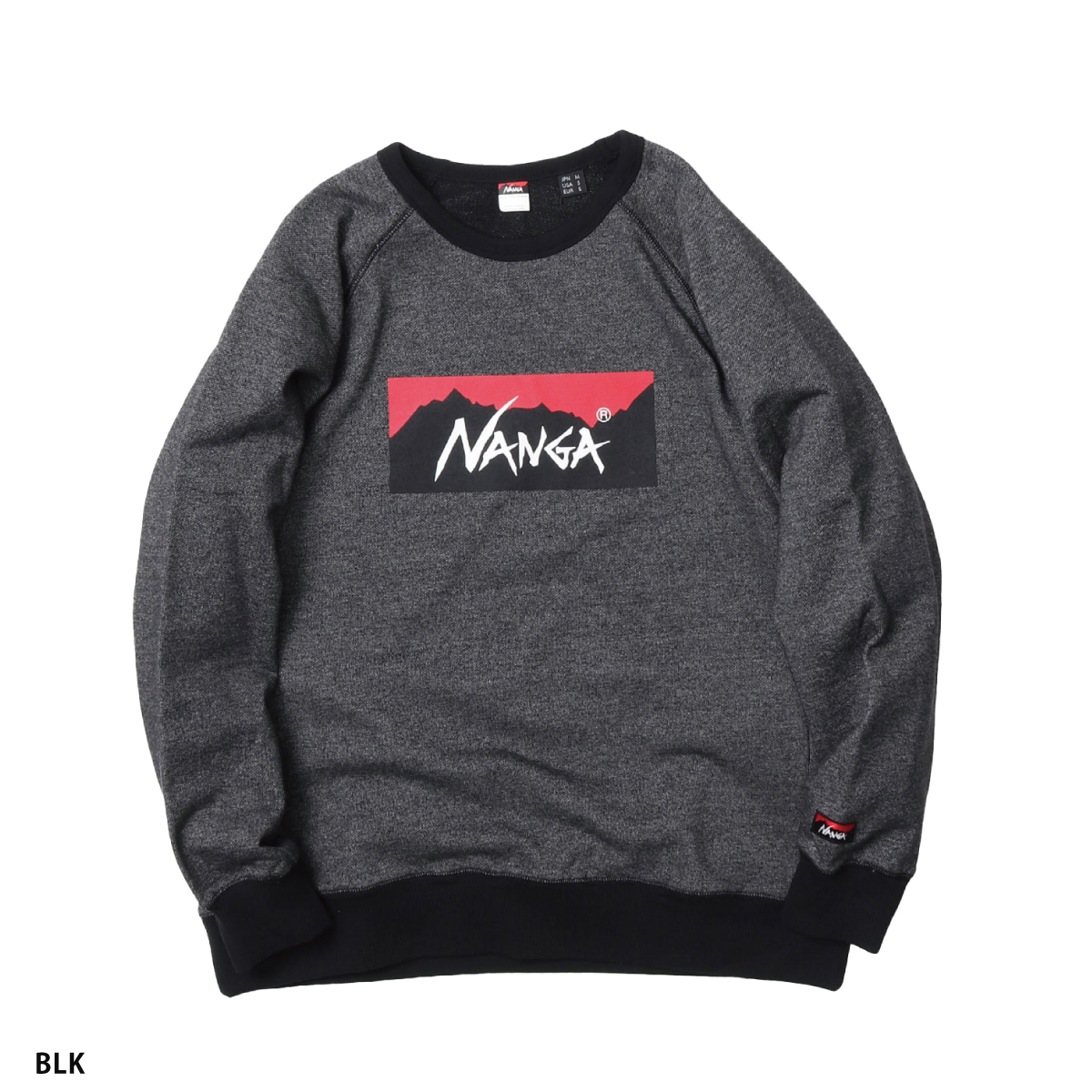 NANGA наан ga одежда тренировочный мужской <2024> N1bl / ECO HYBRID BOX LOGO SWEATSHIRT