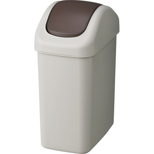 大塚商会 エコダストボックス スイング S 6.5L （グレー/ブラウン） ゴミ箱、ダストボックスの商品画像
