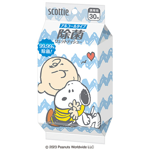  made in Japan paper kresia Scotty wet ti shoe bacteria elimination alcohol type Snoopy 1 pack (30 sheets )