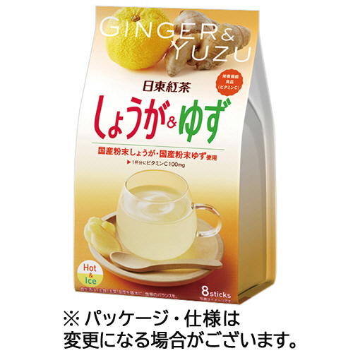 日東紅茶 日東紅茶 しょうが＆ゆず スティック 8本 ×1セット 粉末、インスタント紅茶の商品画像