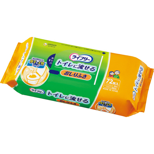  Uni * charm lai free pre-moist wipes toilet ....1 set (864 sheets :72 sheets ×12 pack )