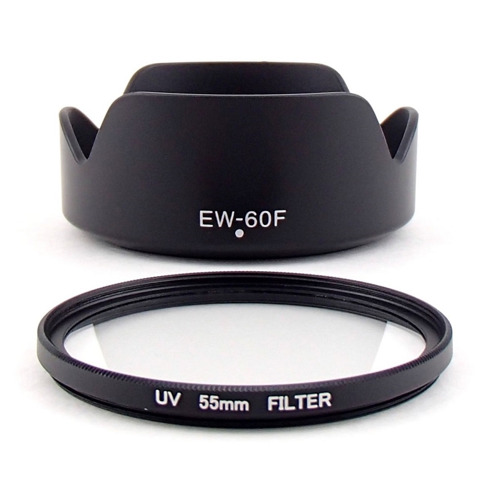 Canon Canon lens hood EW-60F interchangeable goods &55mm lens protection filter 