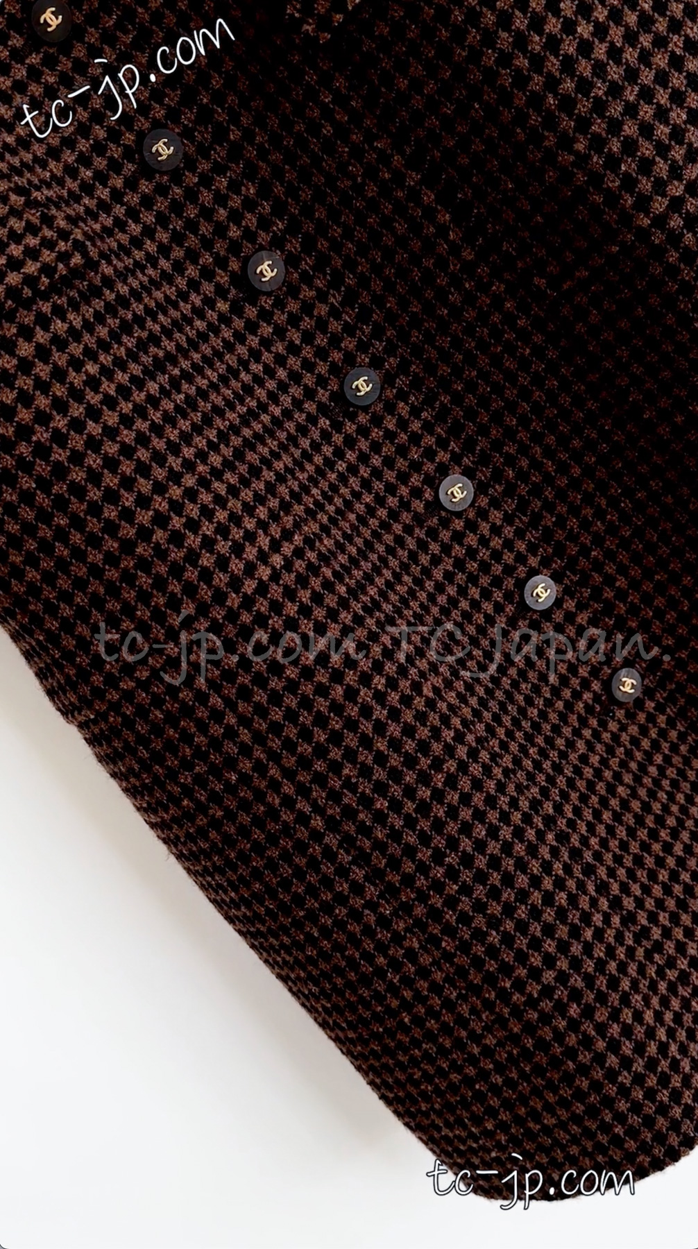  Chanel пальто CHANEL как новый Vintage * Brown * черный * тысяч птица ..*CC кнопка One-piece F38