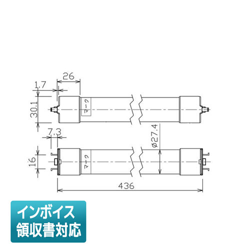 [ юридическое лицо ограничение ] LDM15SSN/8/7-01 Toshiba днем белый цвет LED прямая труба лампа [ LDM15SSN8701 ]