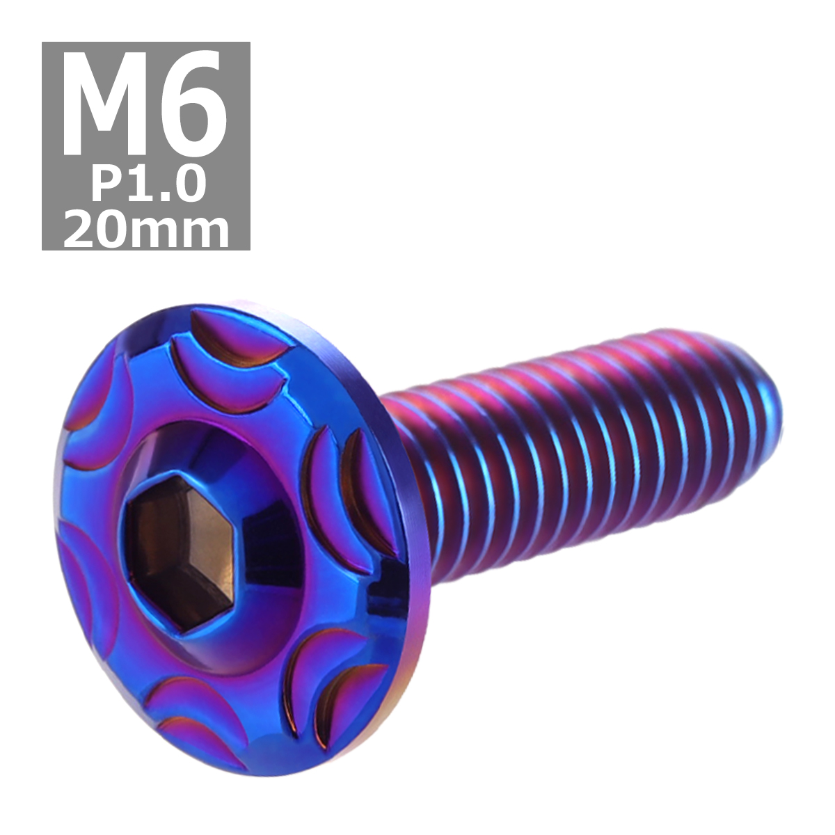  кнопка болт M6×20mm P1.0 snow head нержавеющая сталь жарение titanium цвет 1 шт TR0291
