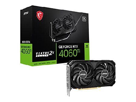 MSI GeForce RTX 4060 Ti VENTUS 2X BLACK 8G OC グラフィック MSI GeForce RTX 4060 Ti VENTUS 2X BLACK 8G OC グラフィック