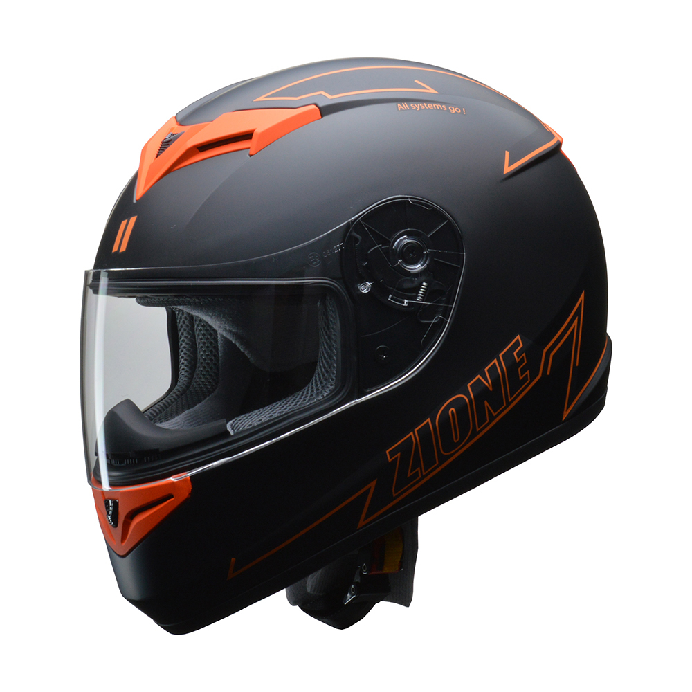 リード工業 LEAD ZIONE Mサイズ（57-58cm未満） オレンジ バイク用