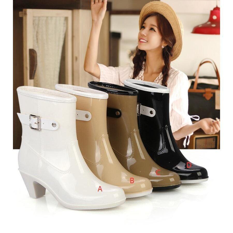 4 цвет женский влагостойкая обувь резиновые сапоги спортивные туфли дождь обувь сезон дождей меры сапоги короткие сапоги день рождения подарок симпатичный 