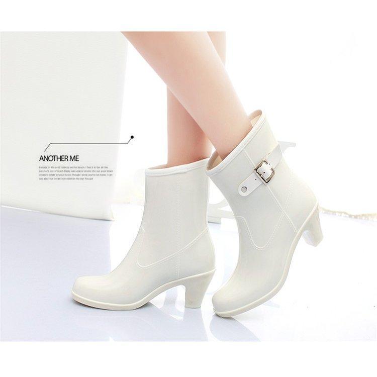 4 color lady's rain boots rain shoes sneakers rain shoes rainy season measures boots short boots birthday gift lovely 