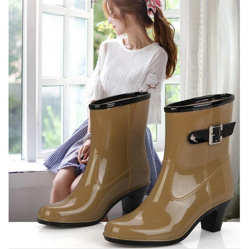 4 цвет женский влагостойкая обувь резиновые сапоги спортивные туфли дождь обувь сезон дождей меры сапоги короткие сапоги день рождения подарок симпатичный 