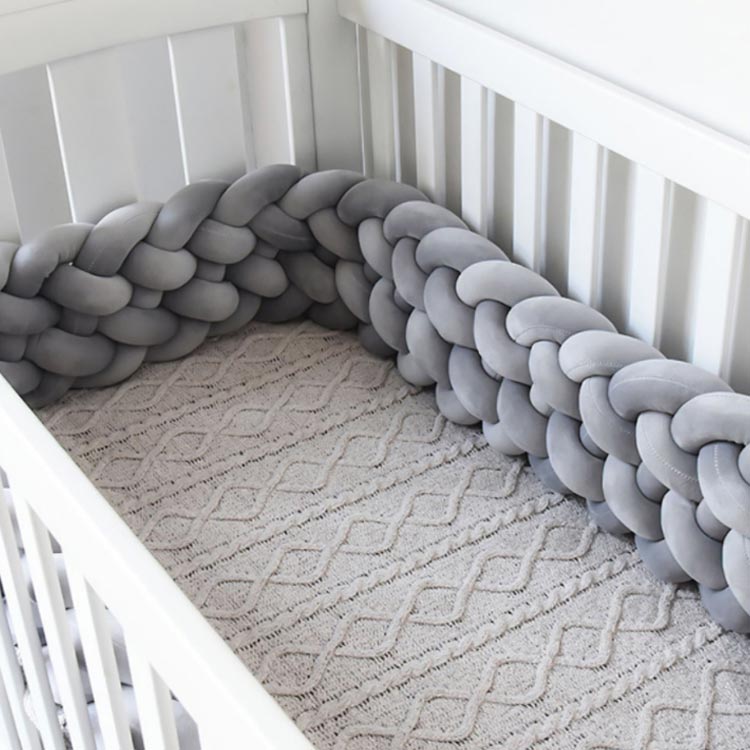  wide width 6ps.@ braided . return . prevention cushion bed guard knot cushion crib guard cushion 2M bedside side guard bed bumper 