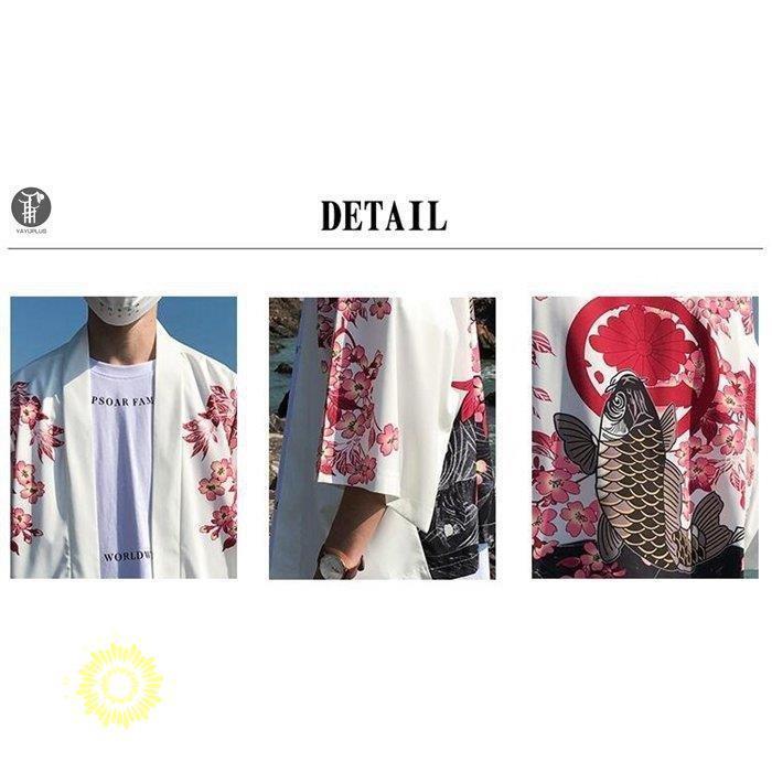  cardigan men's feather woven jinbei manner summer clothing is hutch Japanese style 7 minute sleeve kimono crane pattern is .. stylish jinbei flower fire convention summer festival half . yukata floral print payment on delivery un- possible 