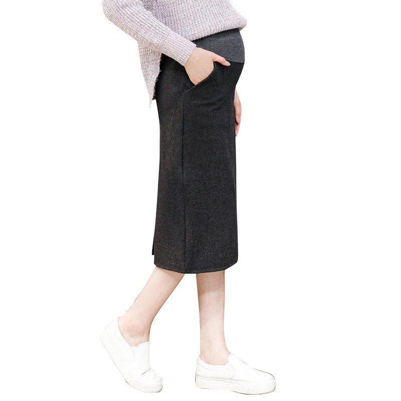 .. skirt pregnancy tight skirt maternity skirt production front postpartum maternity wear production front postpartum waist adjustment knees height skirt Trend skirt LLL mama knee under height 