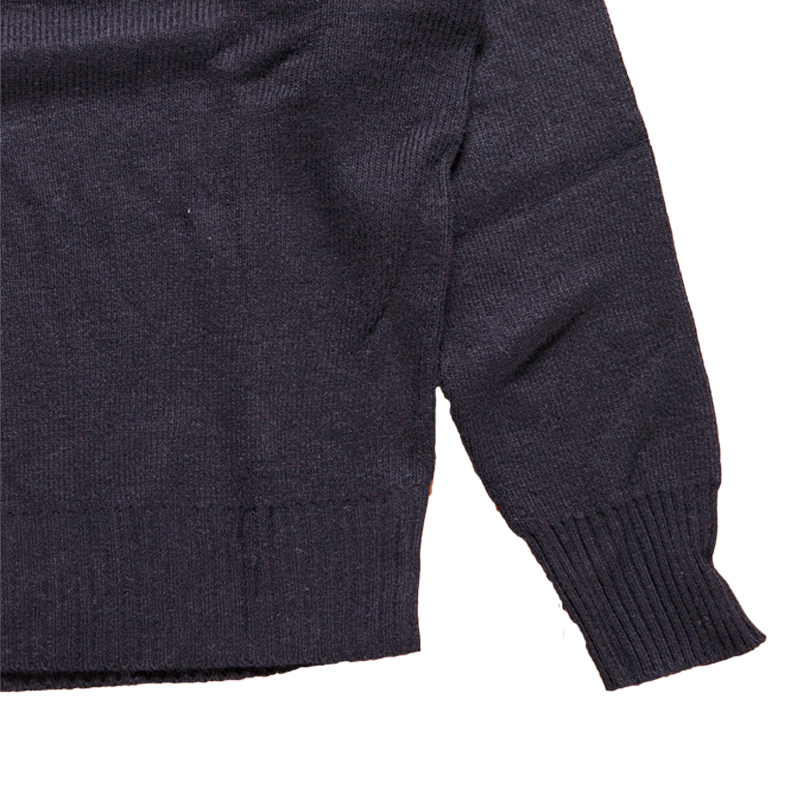  школьный свитер свитер Kids ученик начальной школы вязаный одноцветный темно-синий цвет V шея посещение школы детский входить . входить . праздничные обряды темно-синий 
