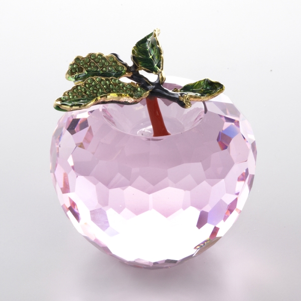 クリスタルガラス オブジェ アップル L 林檎 リンゴ ピンク 置物 ディスプレイ 硝子 おしゃれ 可愛い インテリア 飾り物 雑貨屋リエット 通販 Yahoo ショッピング