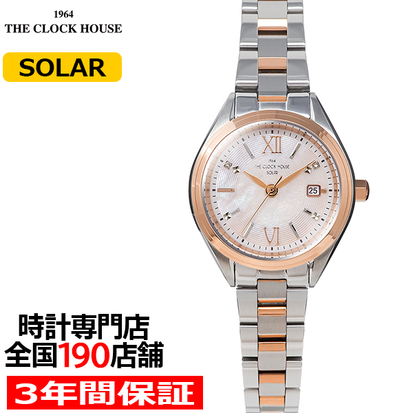 THE CLOCK HOUSE ザクロックハウス ビジネスカジュアル ソーラーシリーズ LBC1008-PK1A レディース腕時計の商品画像