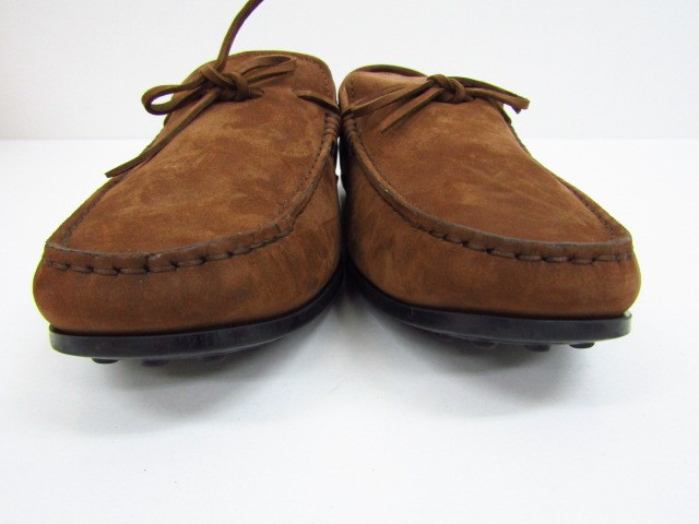 { men's shoes } unused TOD'S Tod's n back leather driving shoes tea color Brown SIZE:6 25.0cm