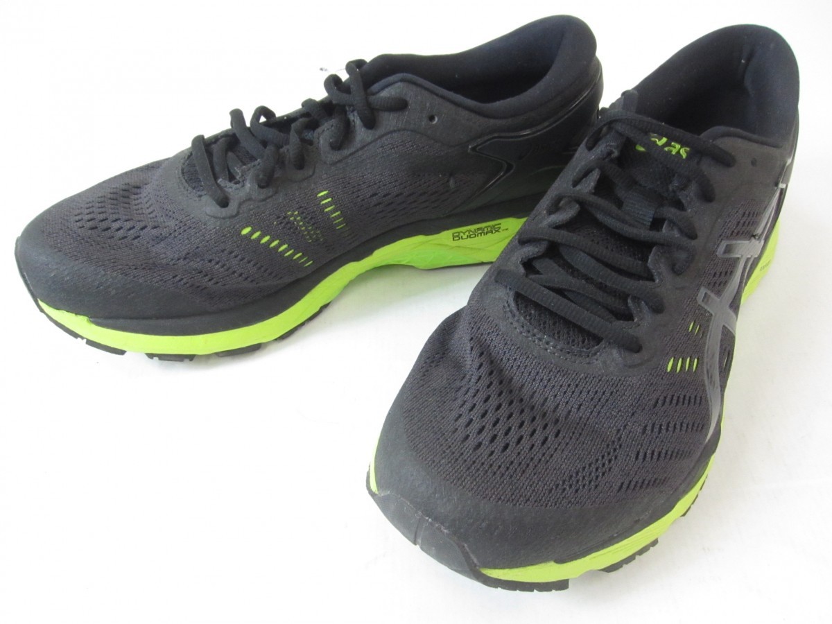 アシックス GEL-KAYANO 24-SW （ブラック/フラッシュグリーン） TJG958-9085 メンズランニングシューズの商品画像