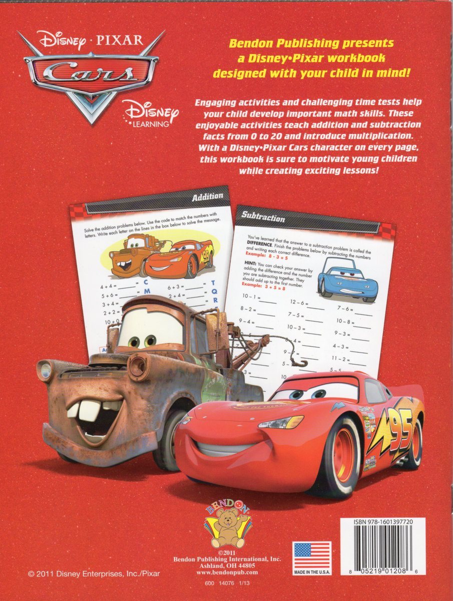 Disney ( Disney ) Pixar (piksa-) Cars The Cars счет тренировка Note Work книжка дрель 