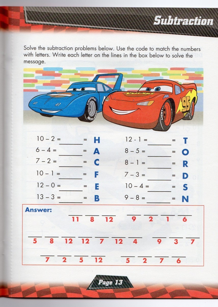 Disney ( Disney ) Pixar (piksa-) Cars The Cars счет тренировка Note Work книжка дрель 