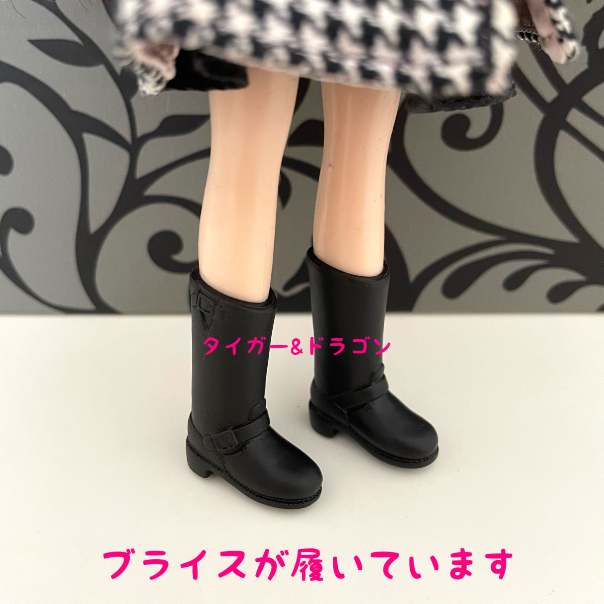  Licca-chan Blythe engineer boots boots shoes boots rain boots doll shoes clothes out Fit put on ...