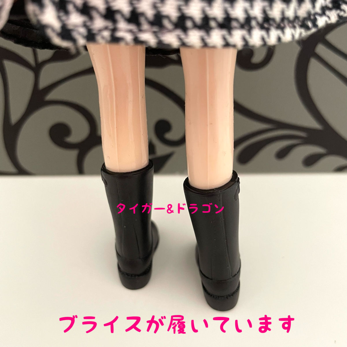  Licca-chan Blythe engineer boots boots shoes boots rain boots doll shoes clothes out Fit put on ...
