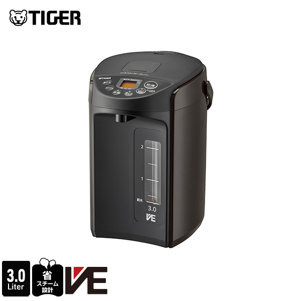 タイガー VE電気まほうびん 3.0L PIQ-N300（ブラウン） とく子さん