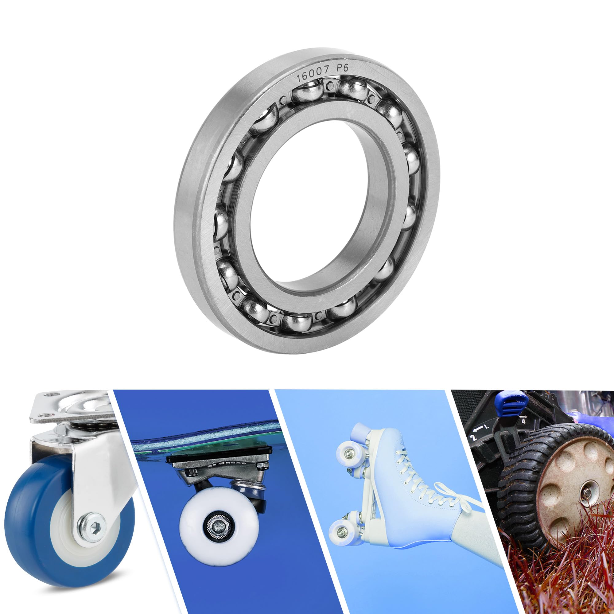 ACROPIX 16007 deep glue b ball bearing P6 35x62x9mm lubrication bearing open type silver tone scooter s