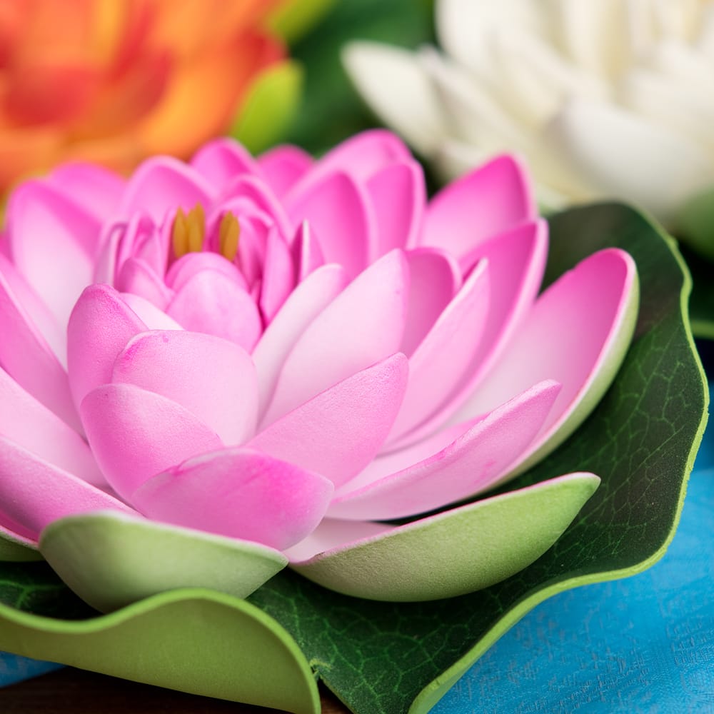  Lotus lotus. flower artificial flower interior ( approximately 17.5cm) water . coming off .. water lily. artificial flower floating Lotus aquarium India Thai 