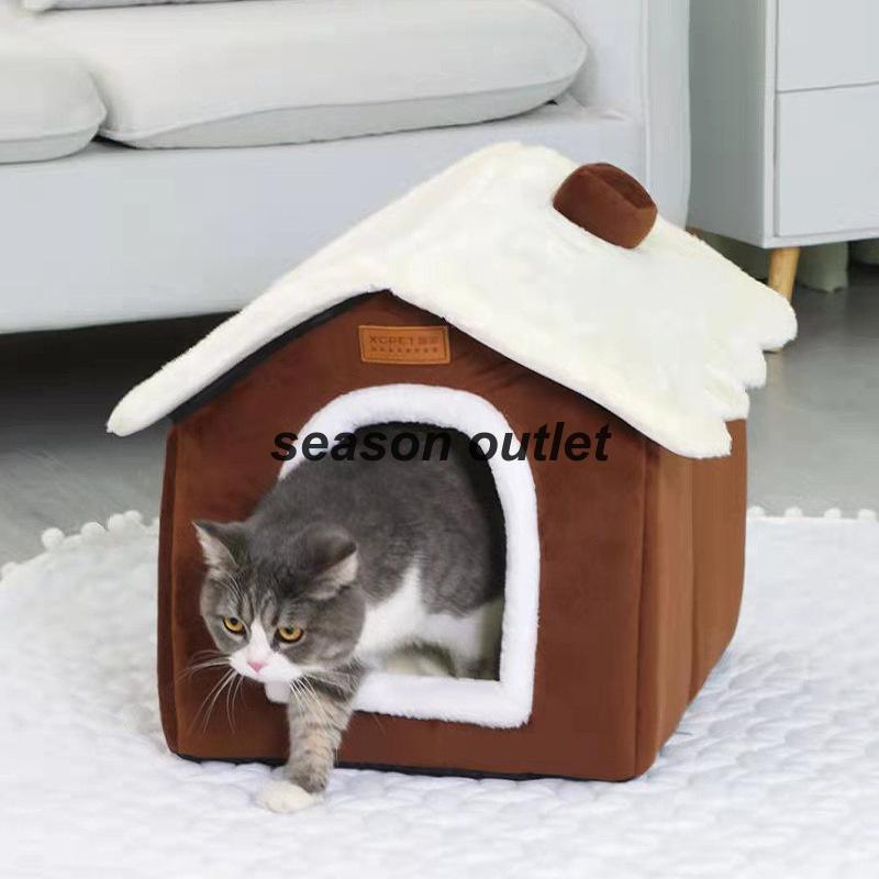  cat house winter cat for bed cat dome type bed kennel pretty soft flushing . slip prevention folding type small size dog cat pet small shop for interior cushion attaching triangle roof type 