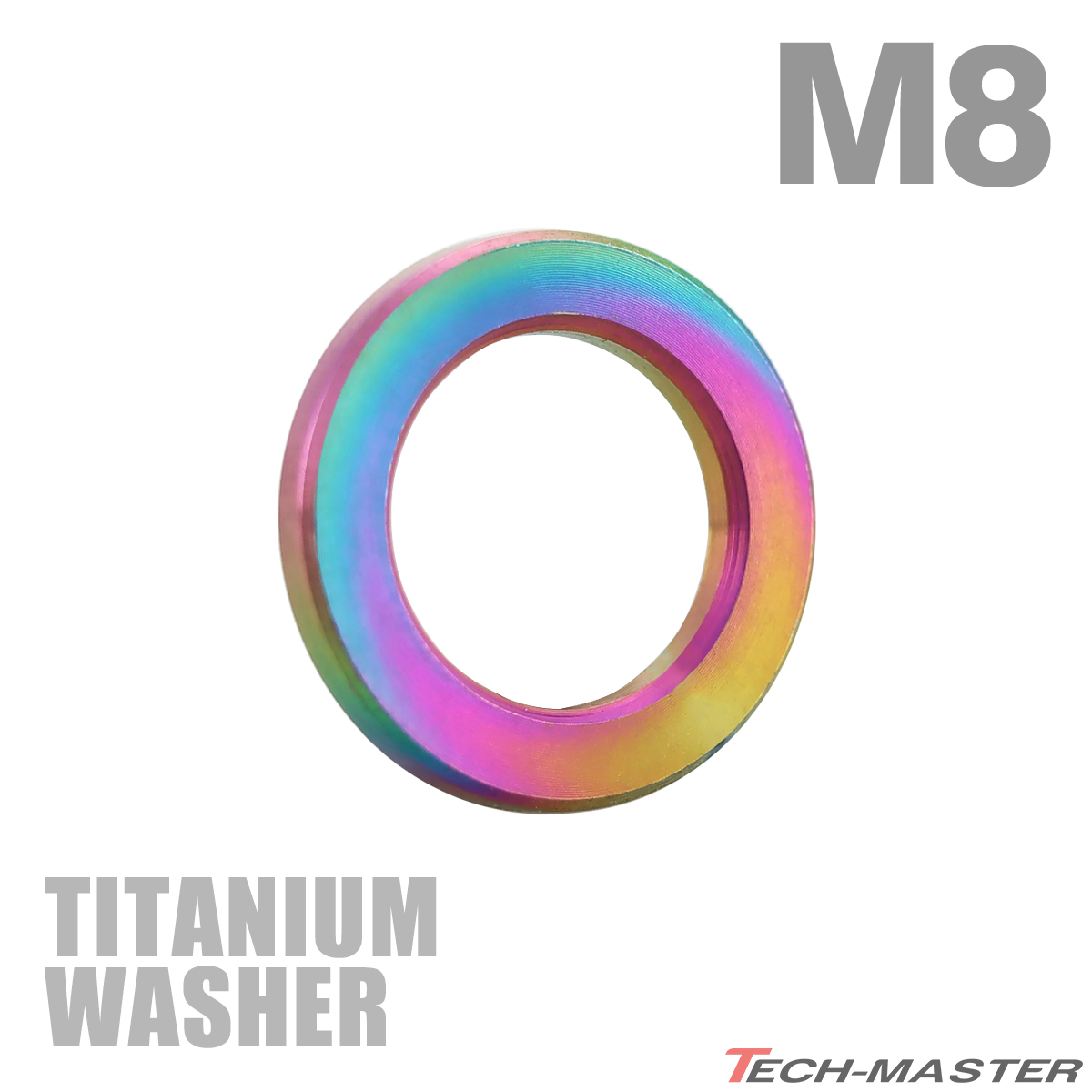  titanium шайба M8 наружный диаметр 13mm внутренний диаметр 8mm плоская шайба Flat шайба titanium цвет Rainbow 1 шт JA188